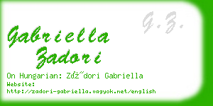 gabriella zadori business card